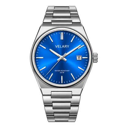 VELARY LAGUNA Armbanduhr mit blauem Zifferblatt und Edelstahlarmband